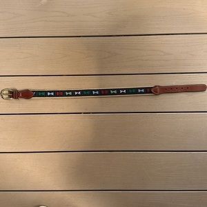 Multi color bow tie belt